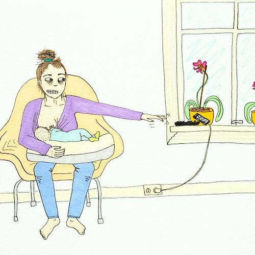 23 Hilarious Illustrations That Show What Parenting Is Really Like phone